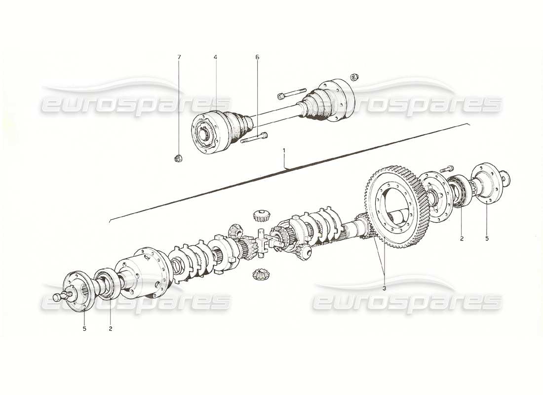 a part diagram from the ferrari 308 gt4 dino (1976) parts catalogue