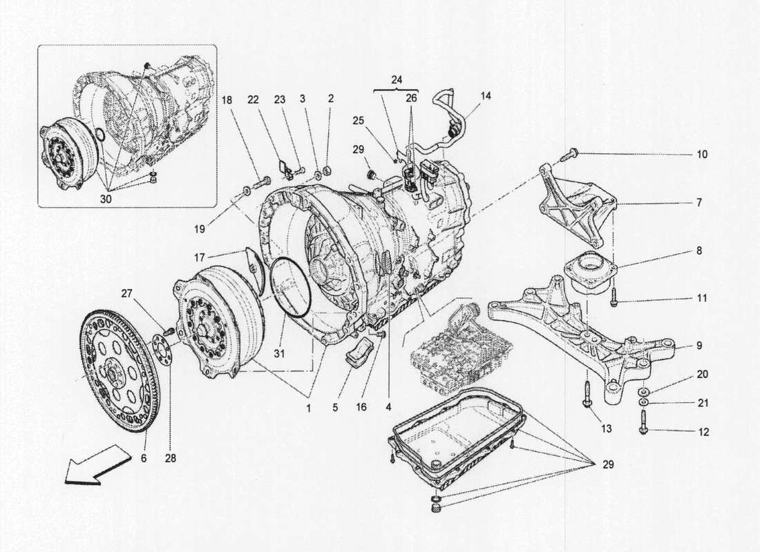 a part diagram from the maserati qtp. v6 3.0 bt 410bhp 2wd 2017 parts catalogue