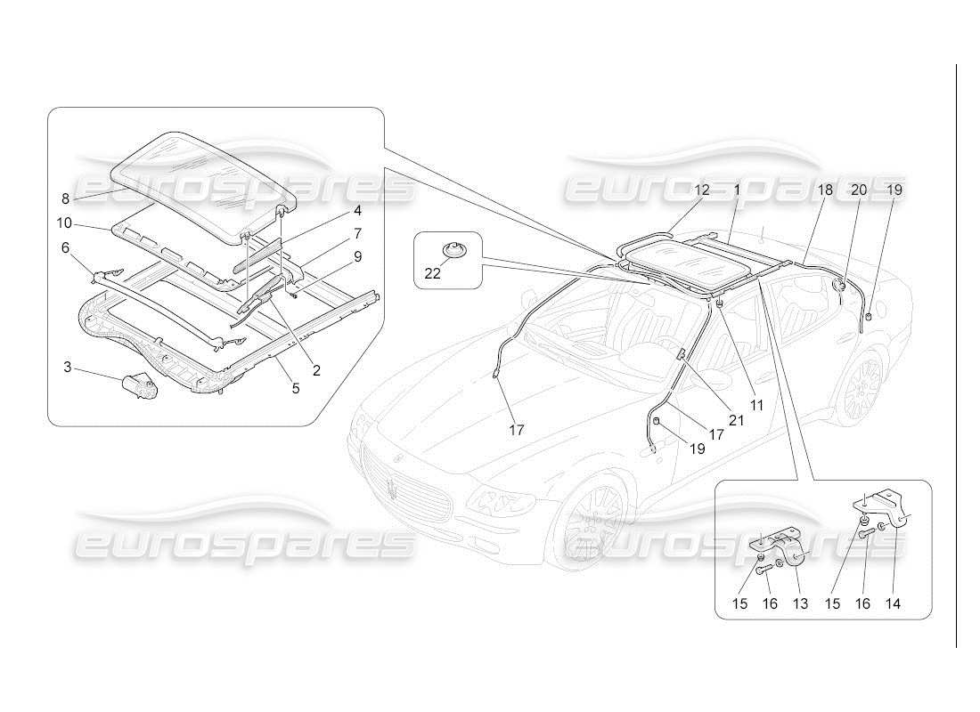 a part diagram from the maserati qtp. (2007) 4.2 auto parts catalogue
