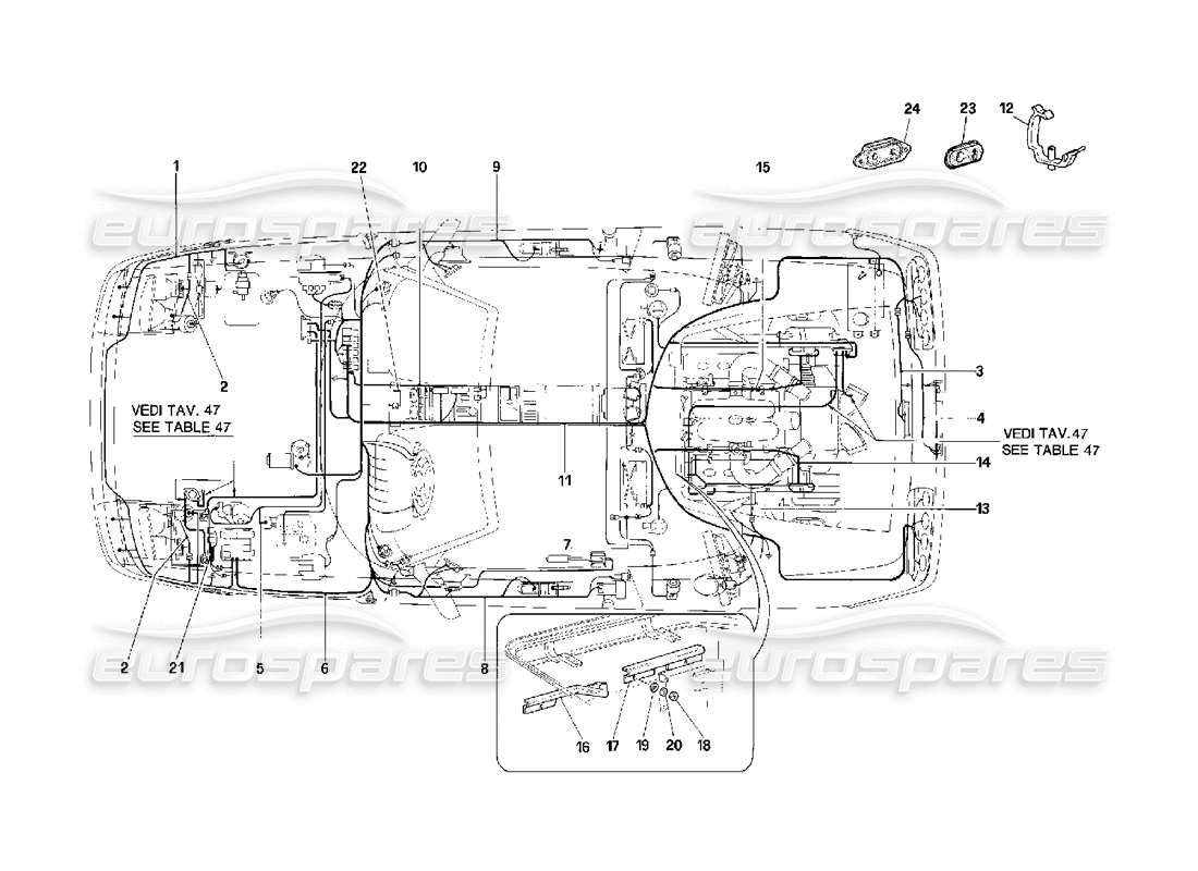 a part diagram from the ferrari 348 parts catalogue