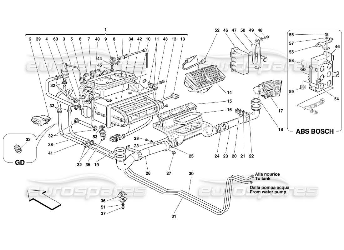 a part diagram from the ferrari 355 parts catalogue