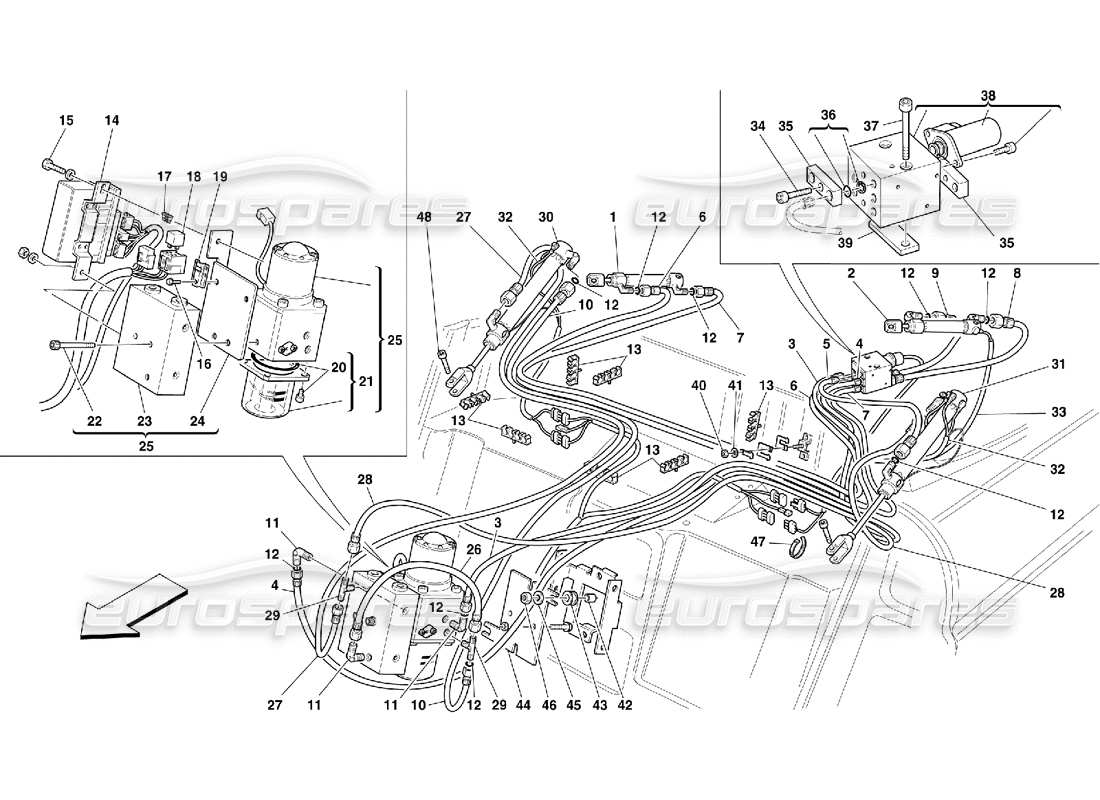 a part diagram from the ferrari 355 parts catalogue
