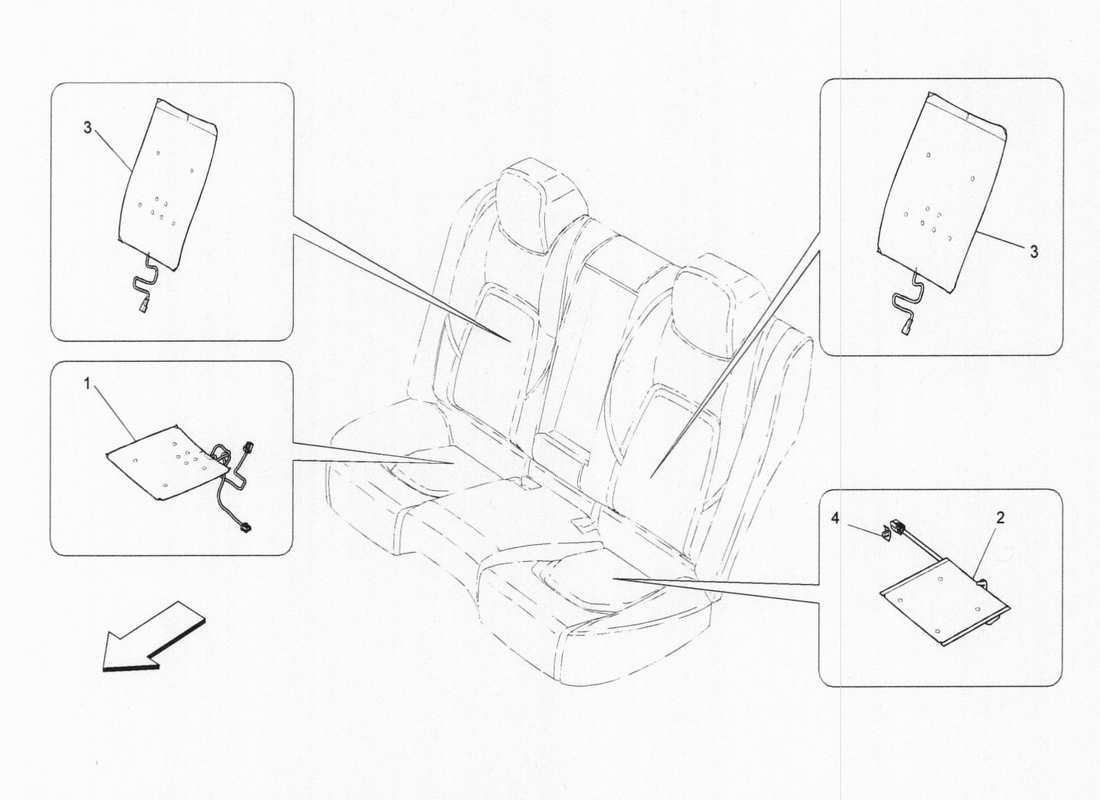 a part diagram from the maserati qtp. v6 3.0 bt 410bhp 2015 parts catalogue