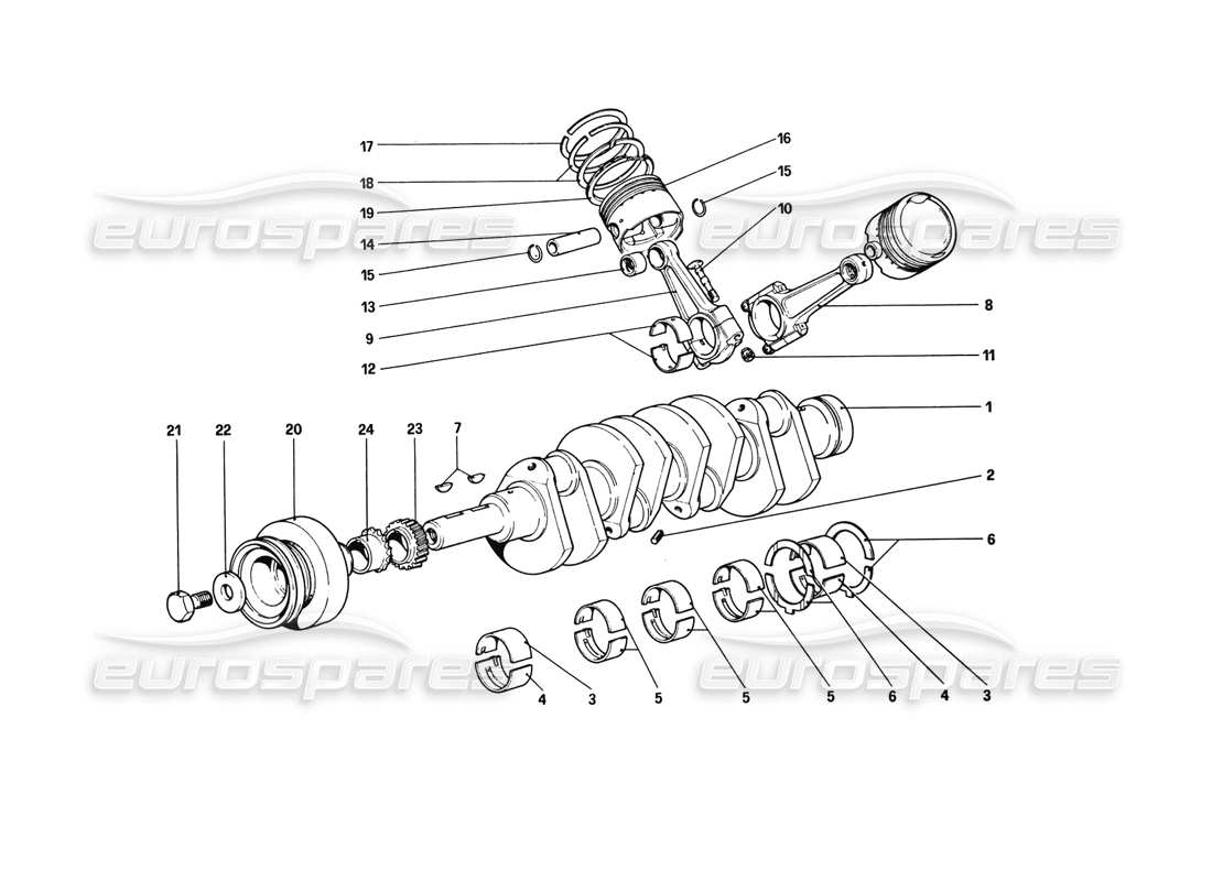 a part diagram from the Ferrari 308 GTB (1980) parts catalogue