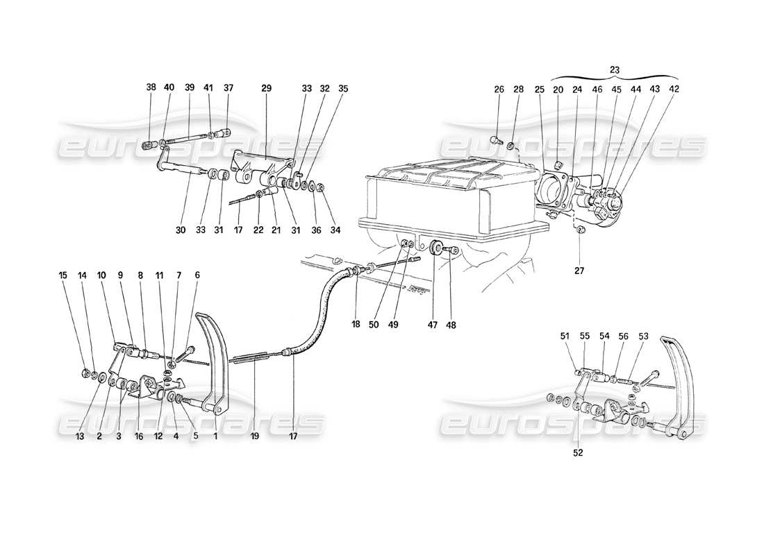 VIEW PARTS DIAGRAMS FROM THE FERRARI 208 PARTS CATALOGUE a part diagram from the ferrari 208 parts catalogue