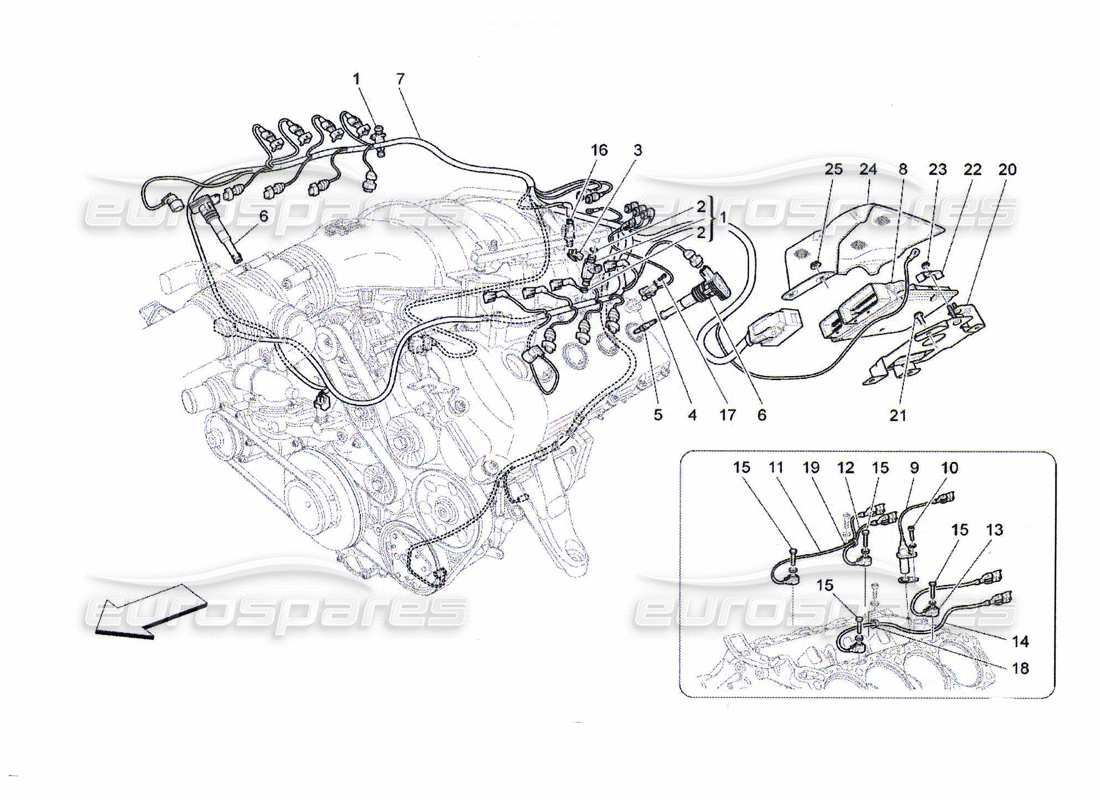 a part diagram from the maserati qtp. (2010) 4.7 parts catalogue