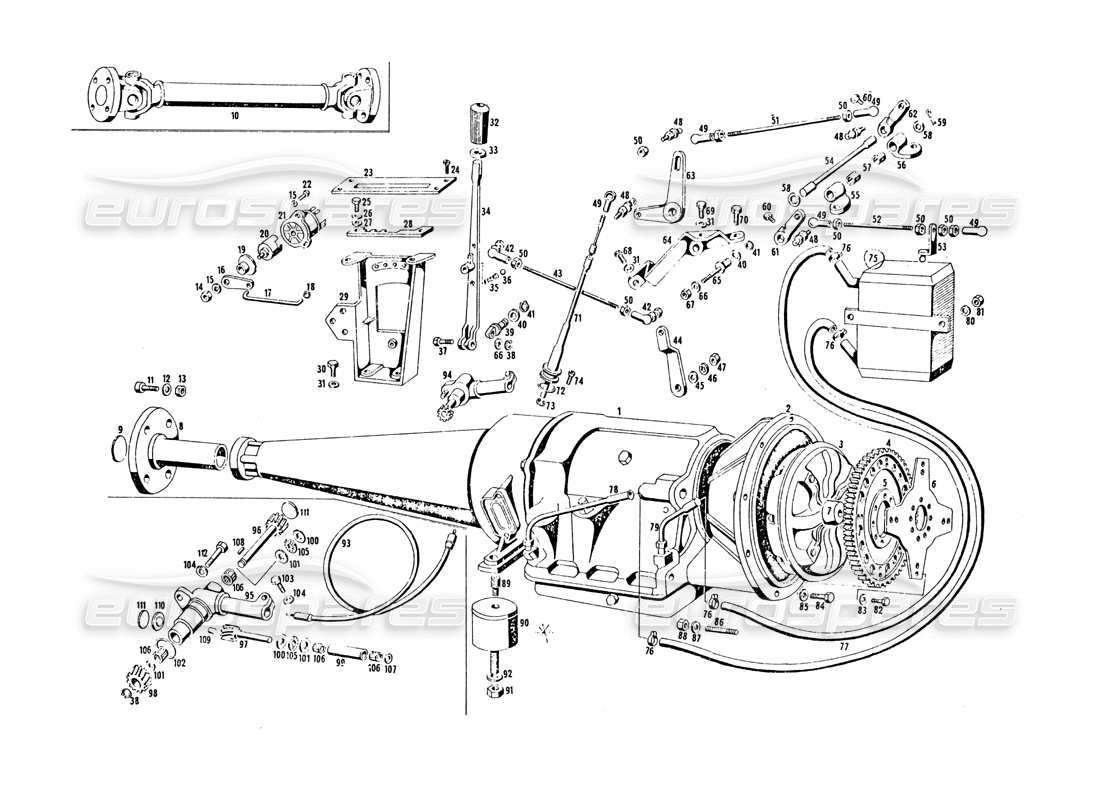 VIEW PARTS DIAGRAMS FROM THE MASERATI KHAMSIN PARTS CATALOGUE a part diagram from the maserati khamsin parts catalogue