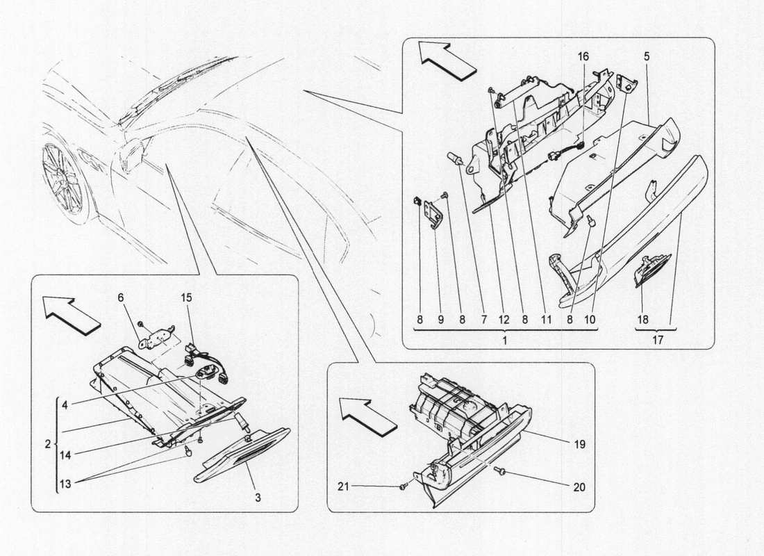 a part diagram from the maserati qtp. v6 3.0 bt 410bhp 2wd 2017 parts catalogue