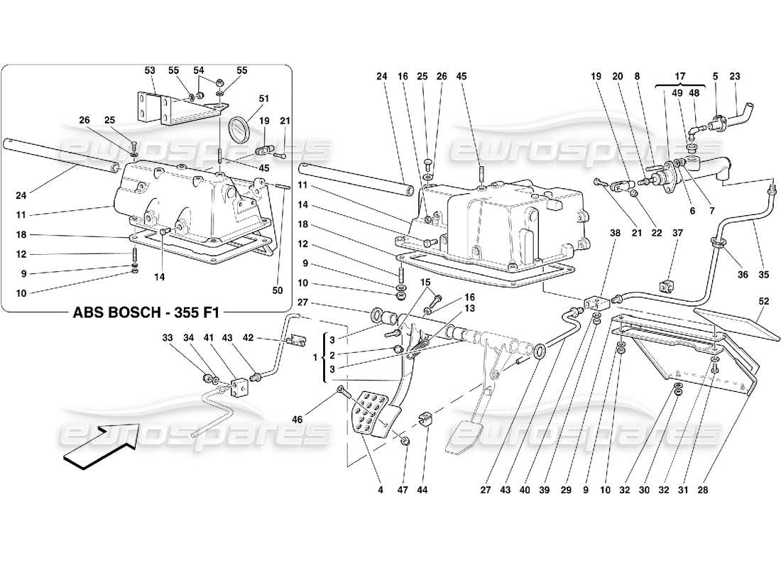 a part diagram from the ferrari 355 parts catalogue