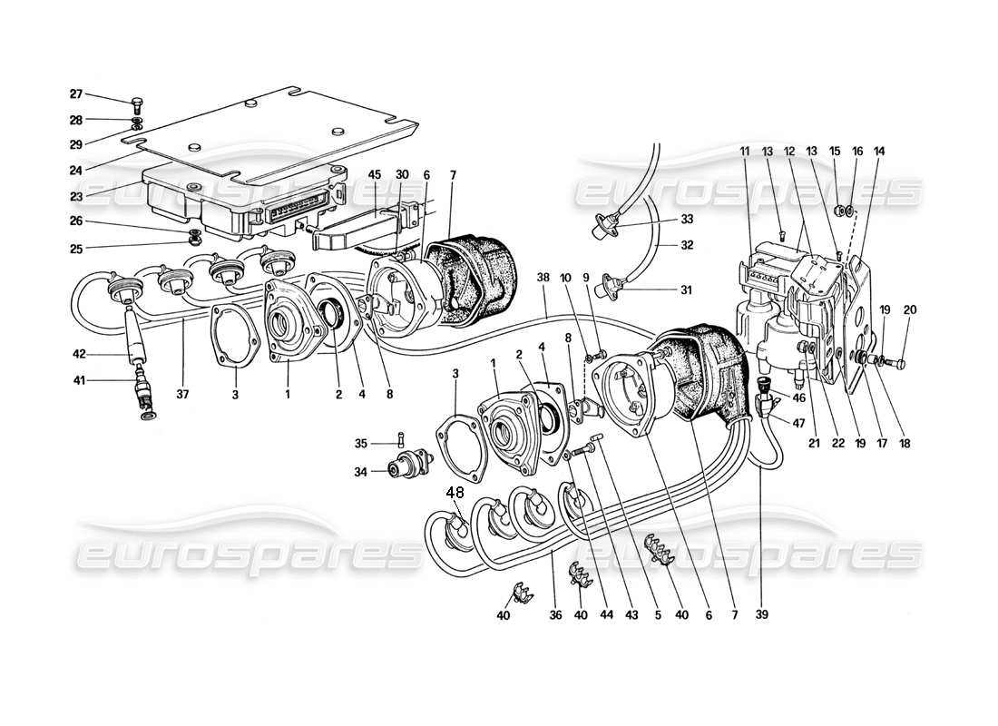 a part diagram from the ferrari 328 parts catalogue