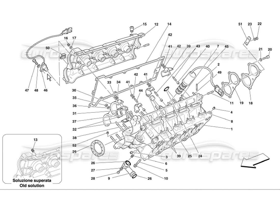 a part diagram from the Ferrari 360 Modena parts catalogue
