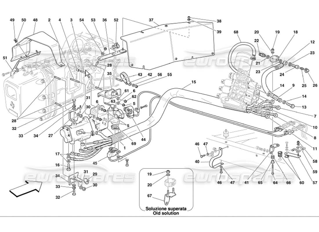 a part diagram from the Ferrari 360 Modena parts catalogue