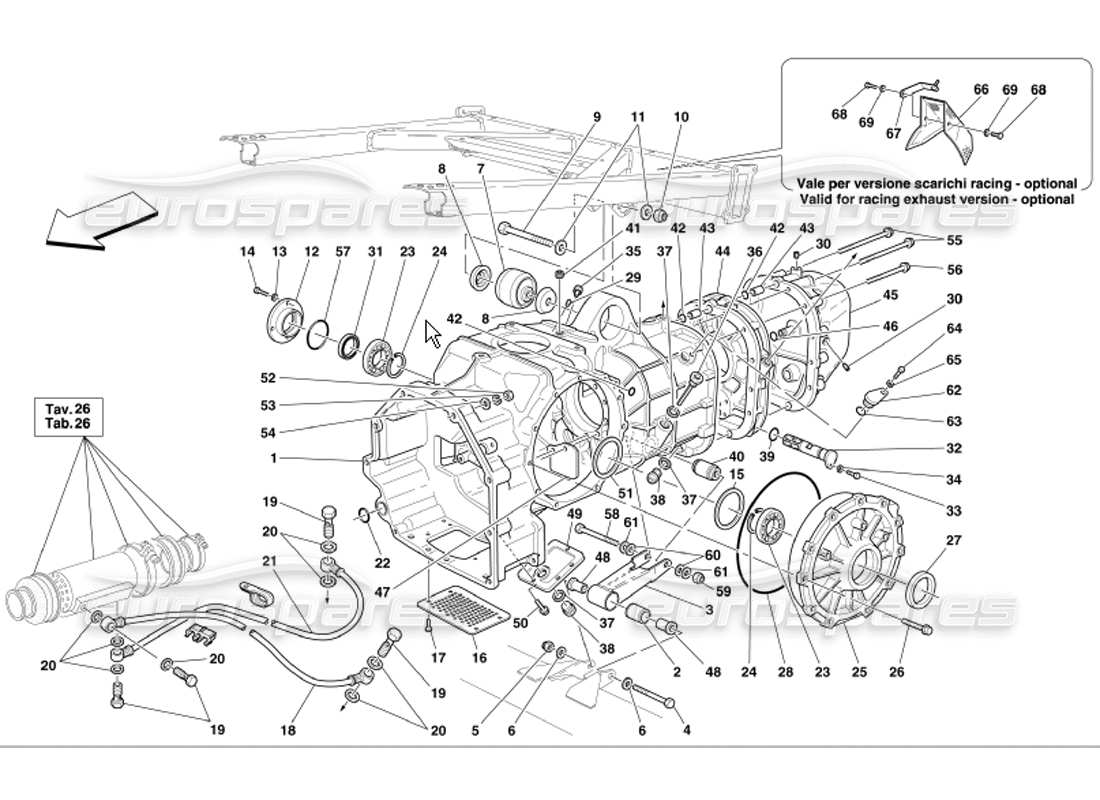 a part diagram from the ferrari 360 parts catalogue