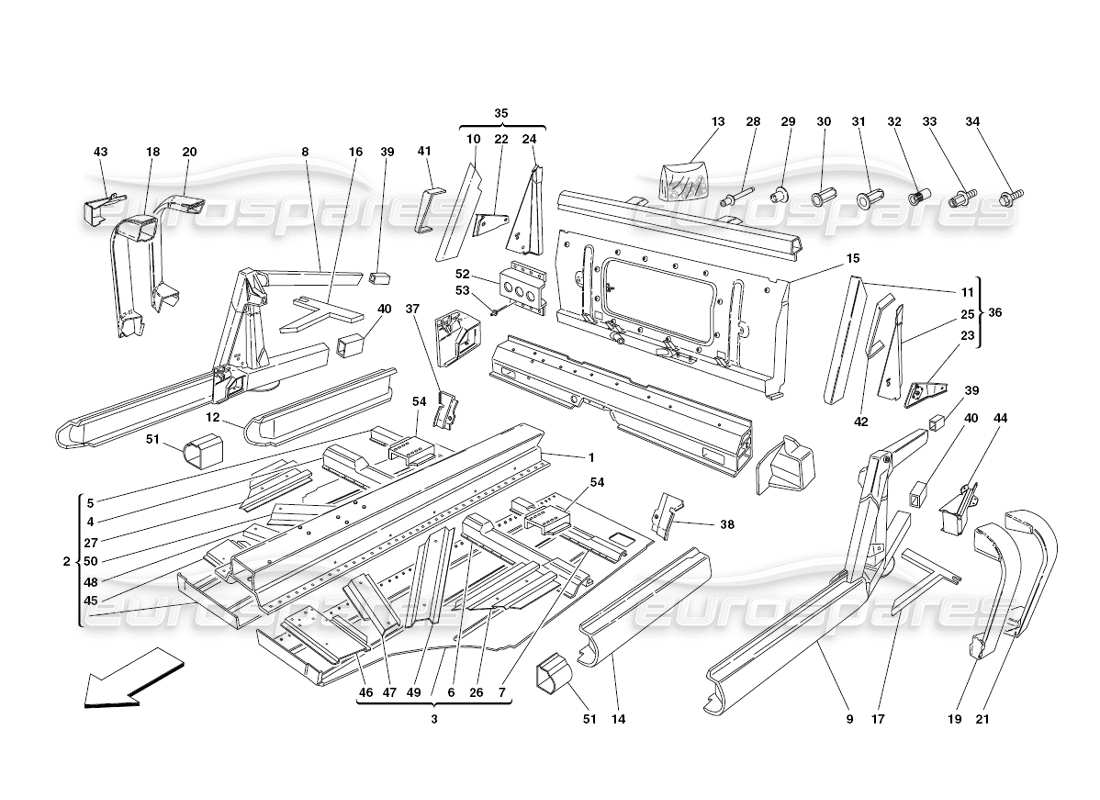 a part diagram from the Ferrari 430 Challenge (2006) parts catalogue