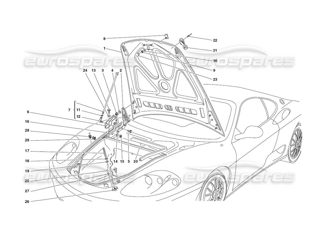 VIEW PARTS DIAGRAMS FROM THE FERRARI 430 PARTS CATALOGUE a part diagram from the ferrari 430 parts catalogue