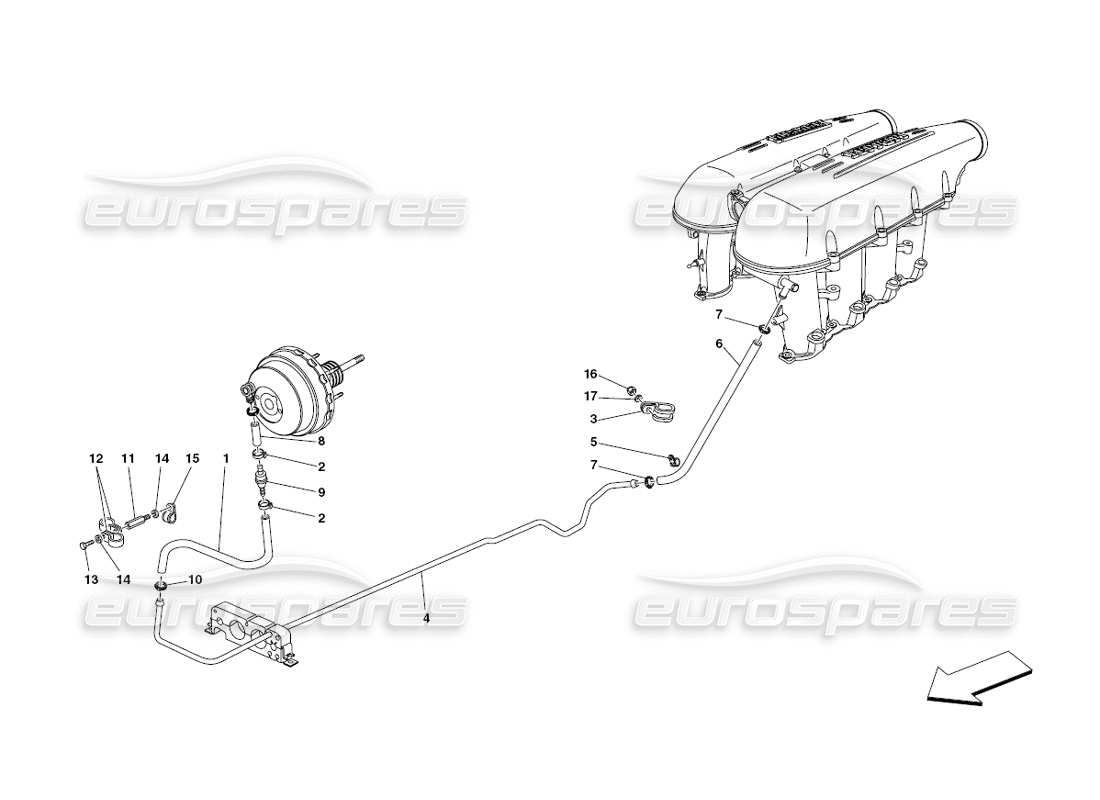 a part diagram from the Ferrari 430 Challenge (2006) parts catalogue