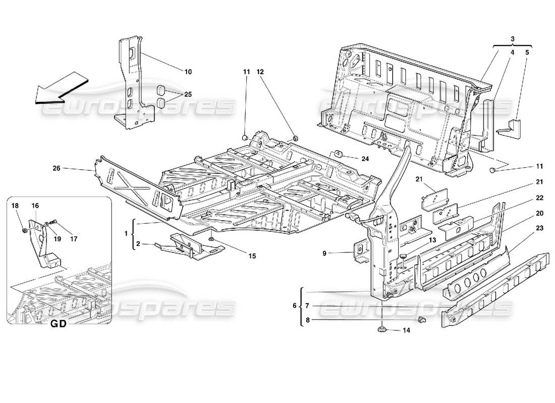 a part diagram from the ferrari 355 parts catalogue
