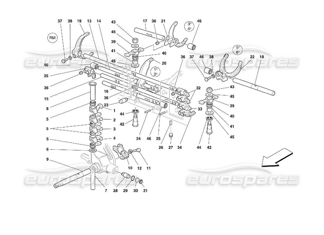a part diagram from the ferrari 355 parts catalogue
