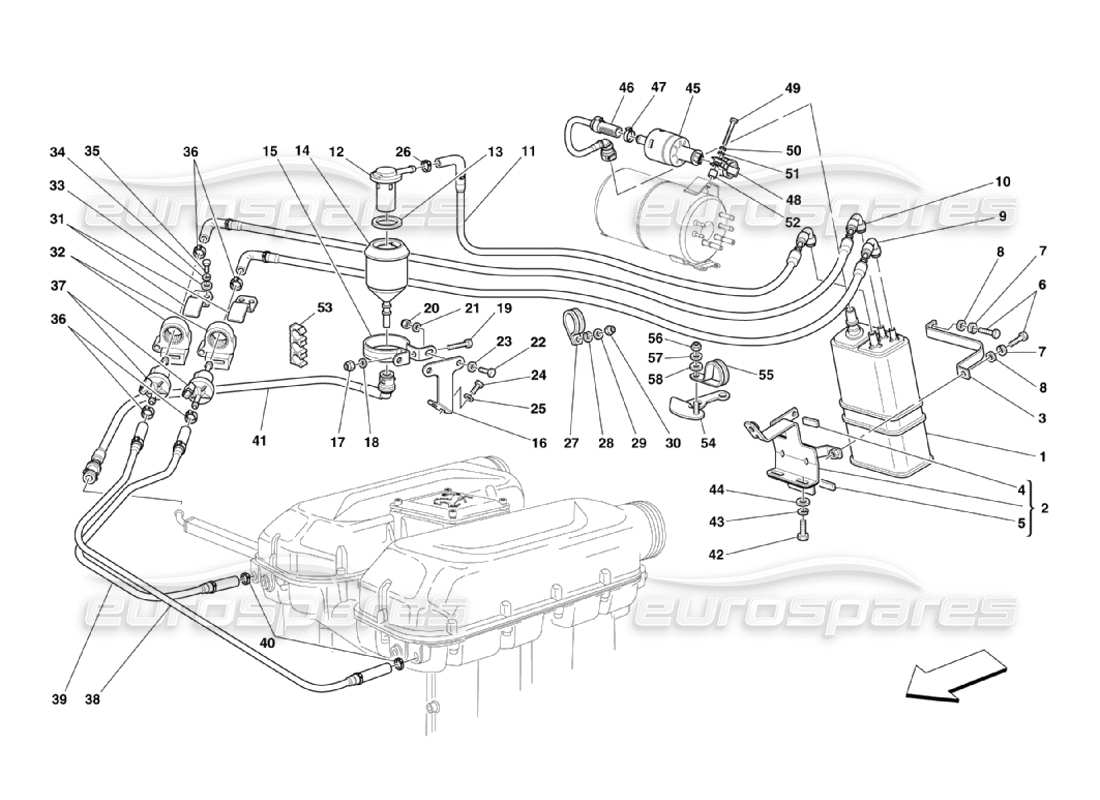 a part diagram from the ferrari 360 parts catalogue