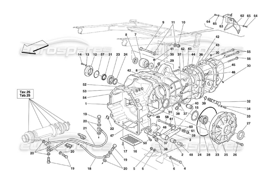 a part diagram from the Ferrari 360 Challenge Stradale parts catalogue