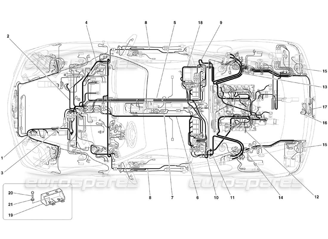 a part diagram from the Ferrari 360 Challenge Stradale parts catalogue