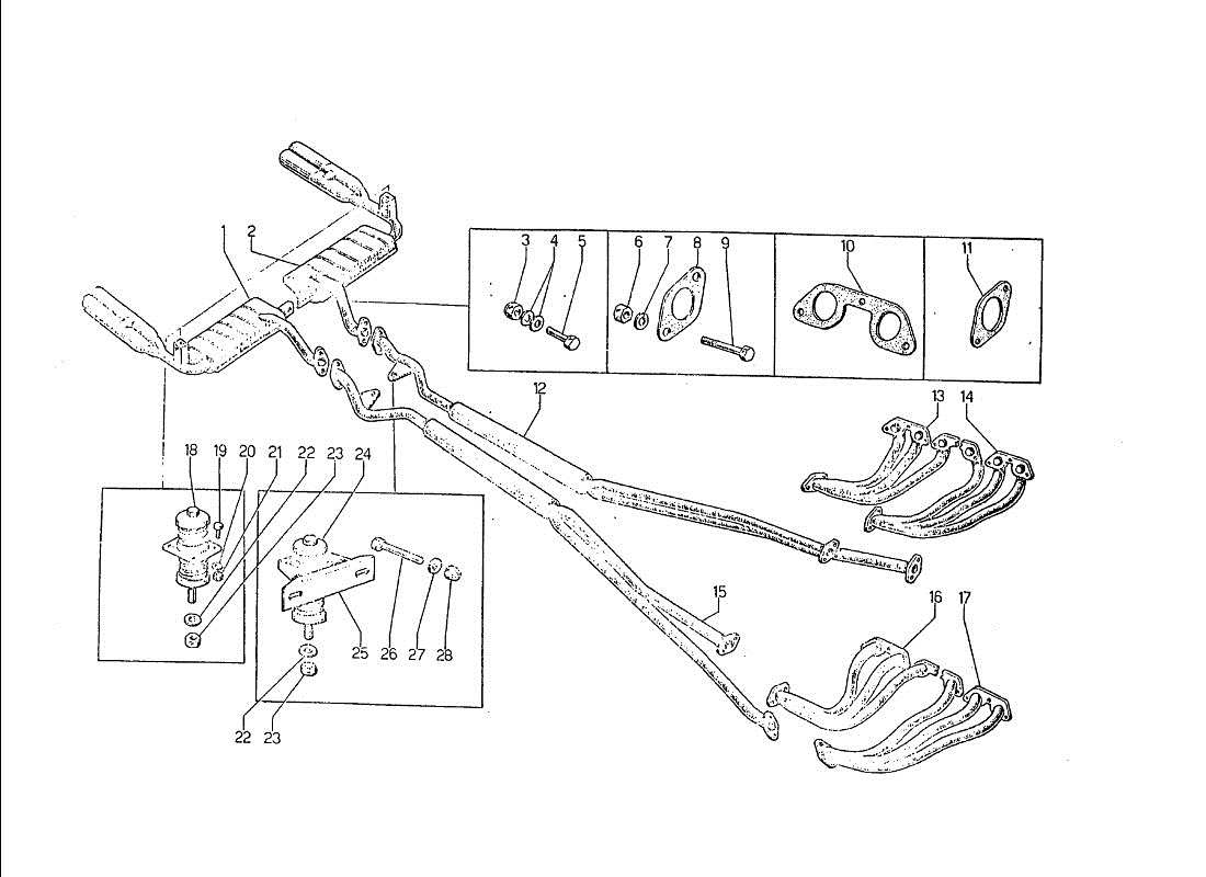 a part diagram from the lamborghini jarama parts catalogue