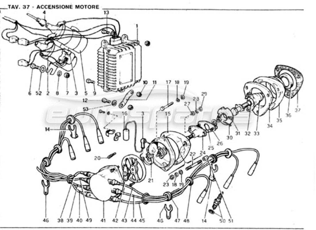 a part diagram from the ferrari 246 parts catalogue
