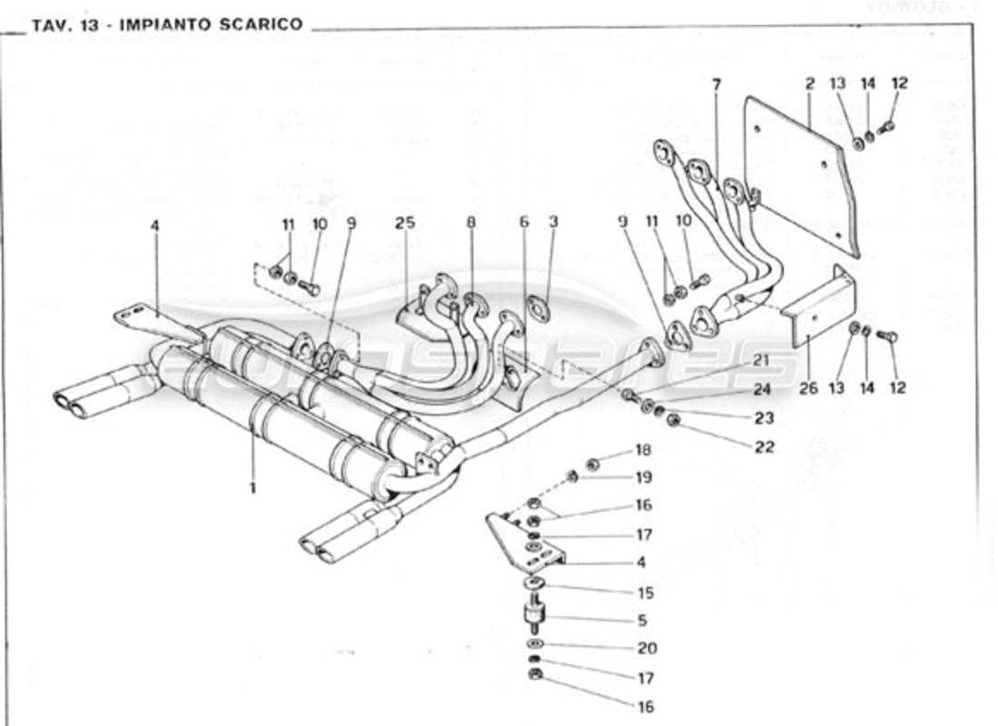 VIEW PARTS DIAGRAMS FROM THE FERRARI 246 PARTS CATALOGUE a part diagram from the ferrari 246 parts catalogue
