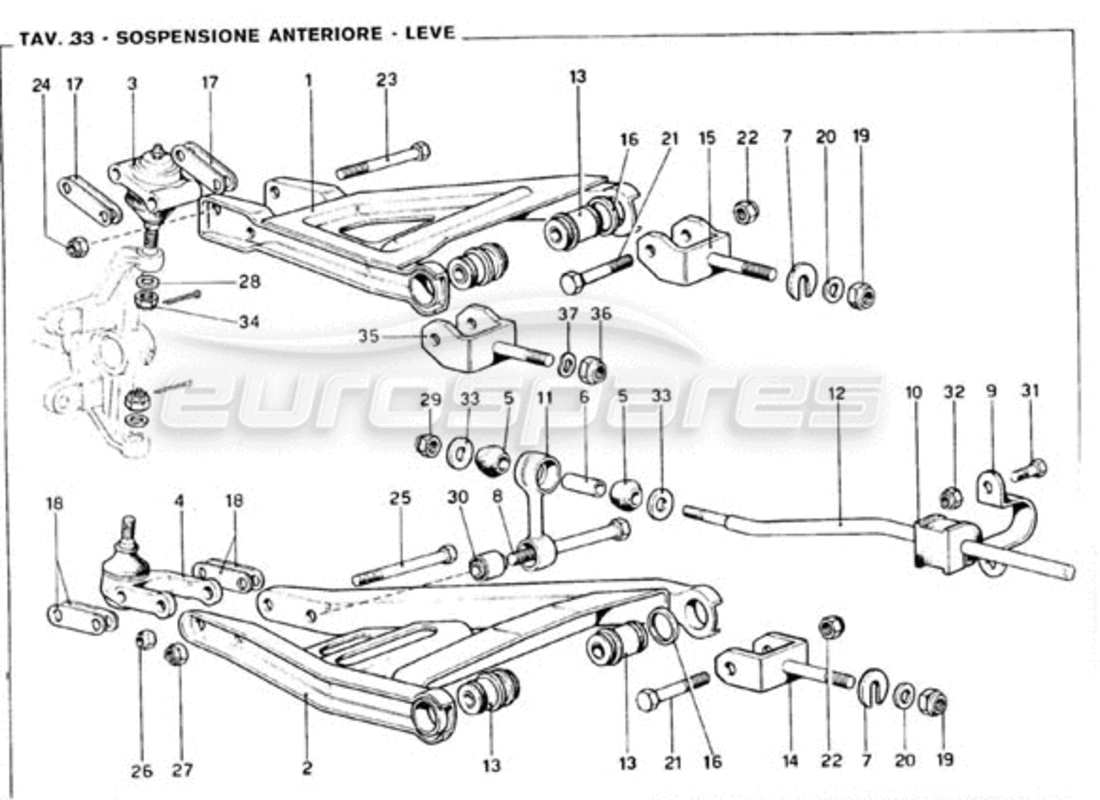 VIEW PARTS DIAGRAMS FROM THE FERRARI 246 PARTS CATALOGUE a part diagram from the ferrari 246 parts catalogue