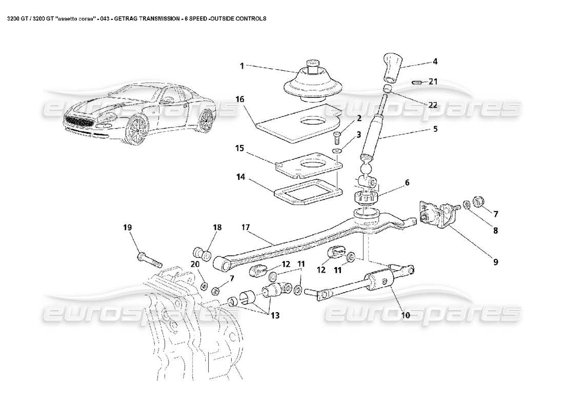 VIEW PARTS DIAGRAMS FROM THE MASERATI 3200 PARTS CATALOGUE a part diagram from the maserati 3200 parts catalogue