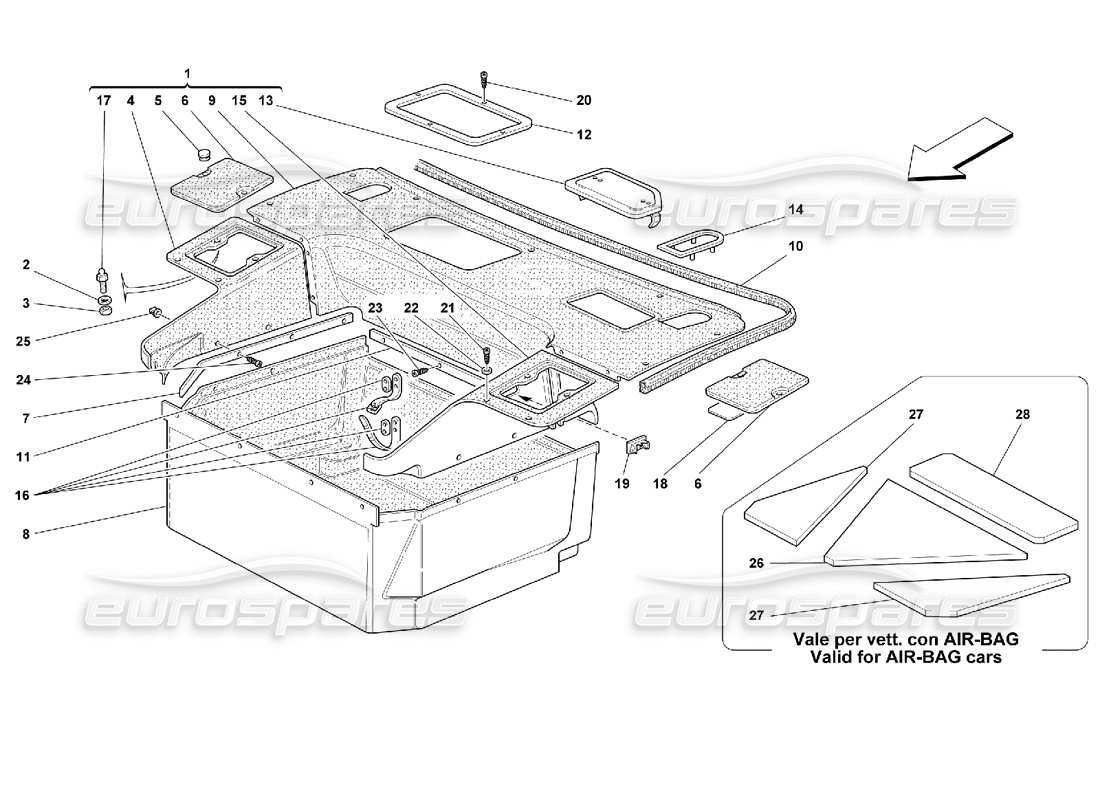 a part diagram from the ferrari 355 parts catalogue
