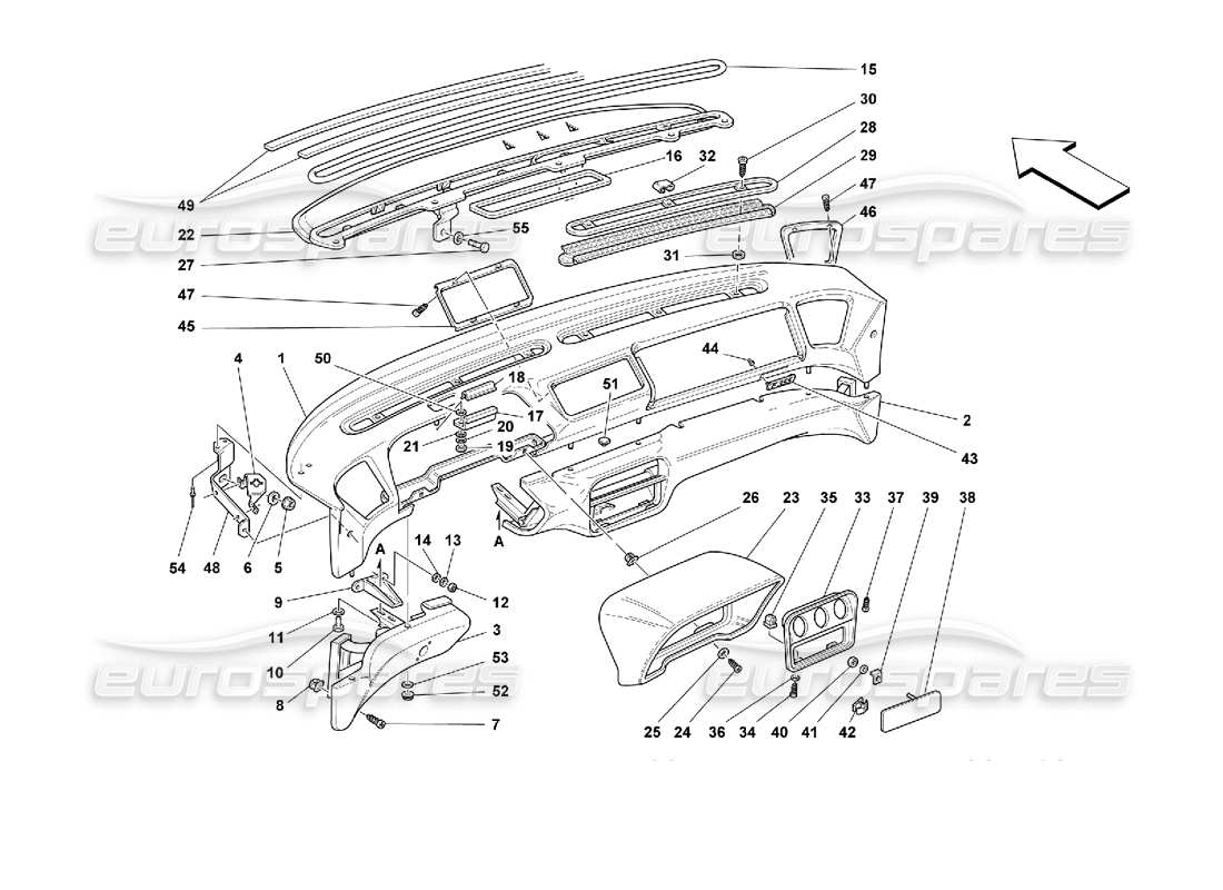 a part diagram from the ferrari 355 (2.7 motronic) parts catalogue