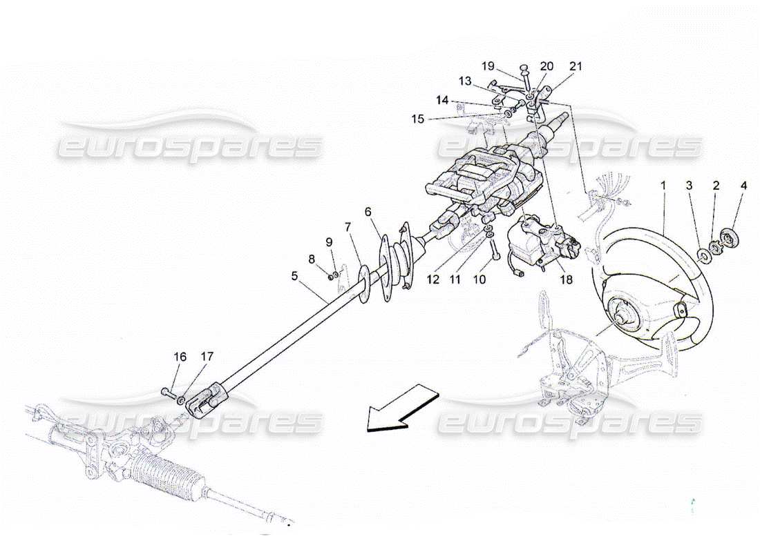 a part diagram from the maserati qtp. (2010) 4.2 parts catalogue