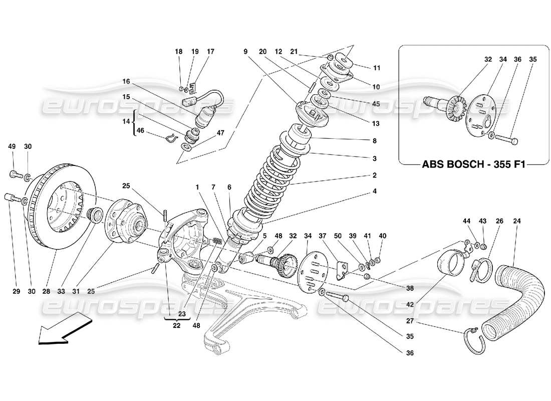 a part diagram from the ferrari 355 parts catalogue
