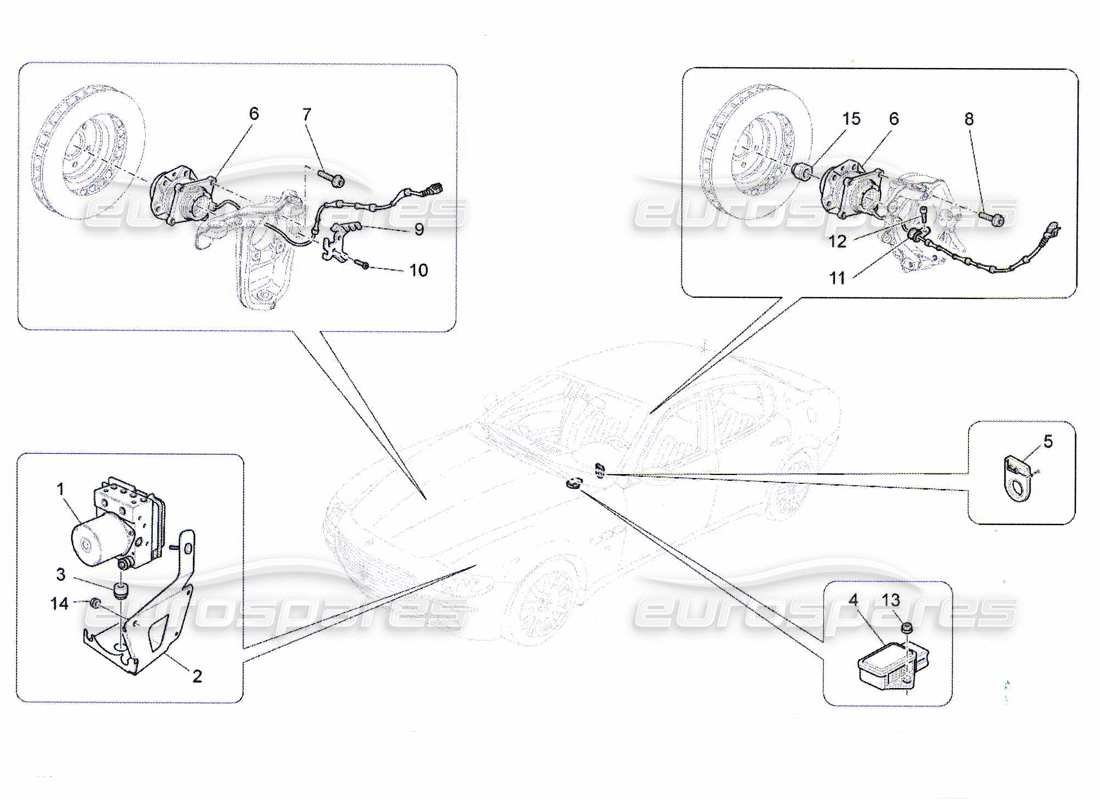 a part diagram from the maserati quattroporte m139 (2005-2013) parts catalogue