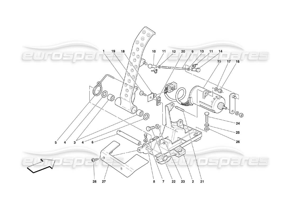 a part diagram from the ferrari 360 parts catalogue
