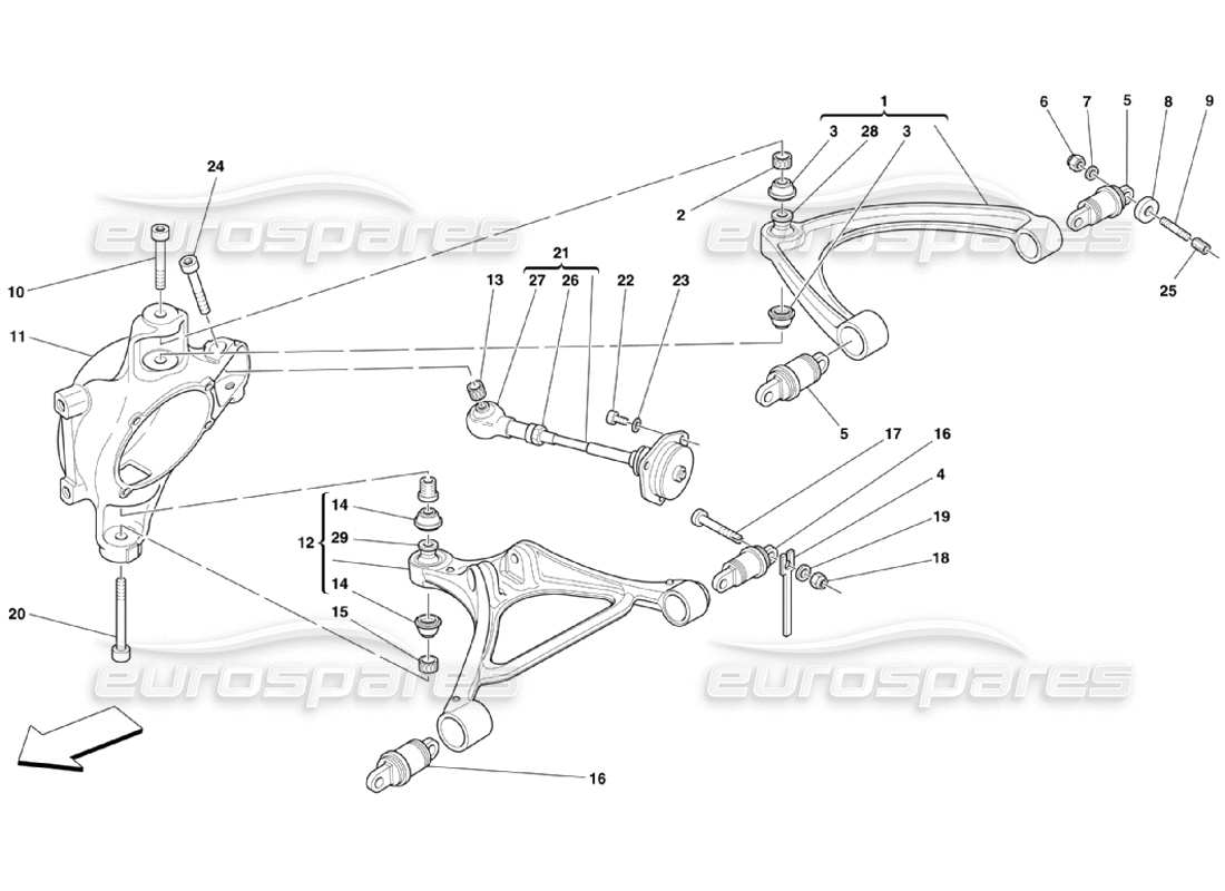 a part diagram from the Ferrari 360 Challenge Stradale parts catalogue