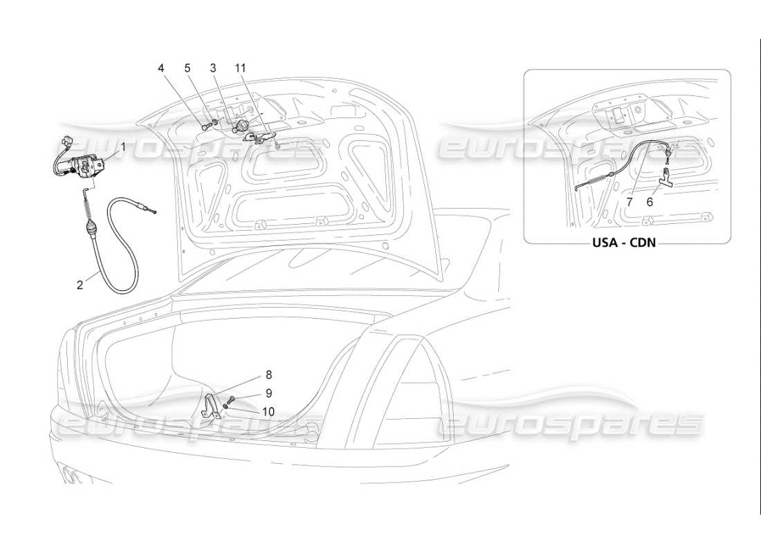 a part diagram from the maserati qtp. (2010) 4.7 auto parts catalogue