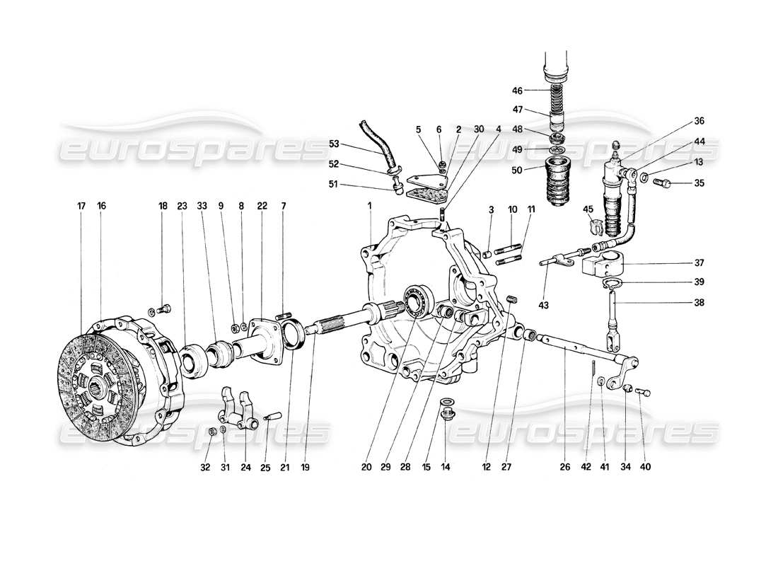a part diagram from the ferrari mondial parts catalogue