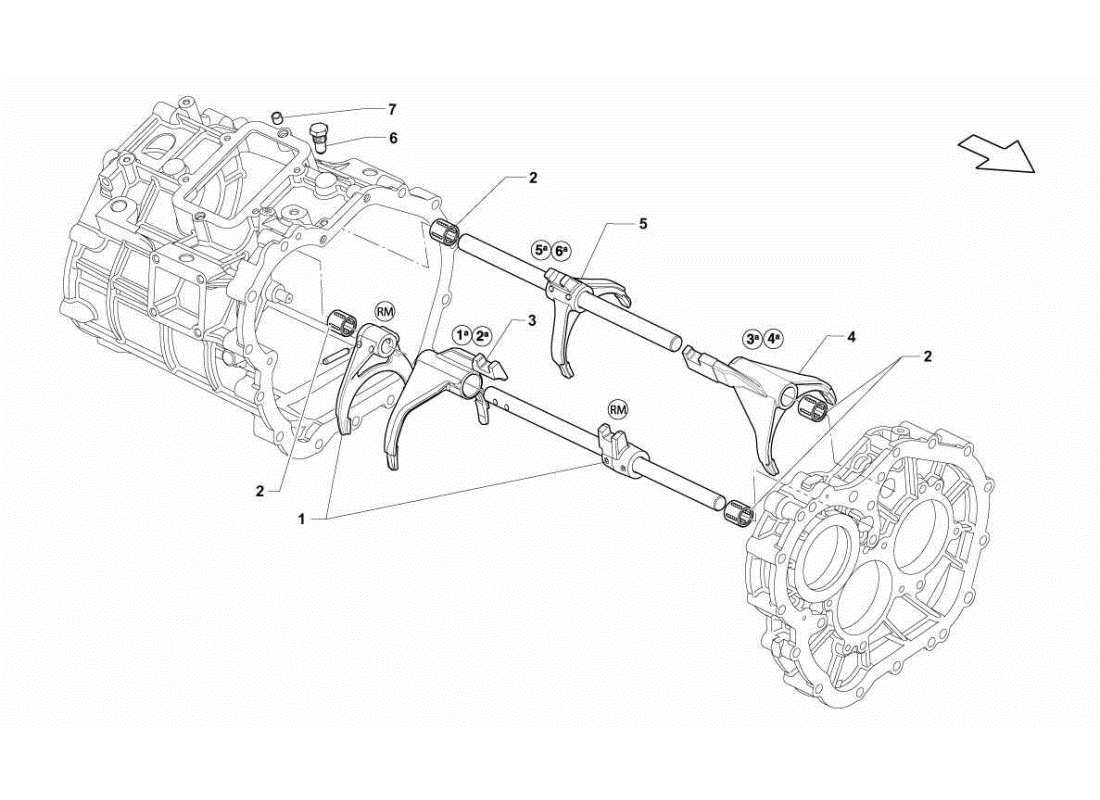 a part diagram from the lamborghini gallardo sts ii sc parts catalogue