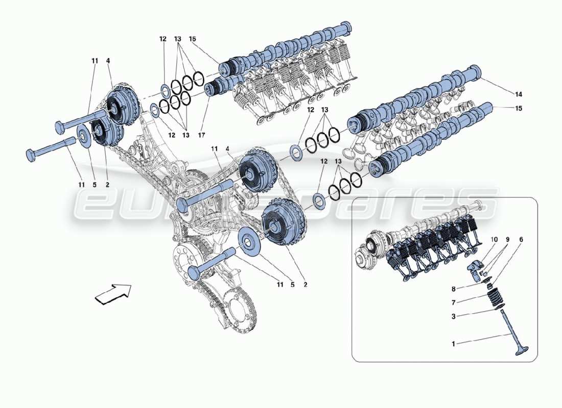 a part diagram from the Ferrari 488 Challenge parts catalogue