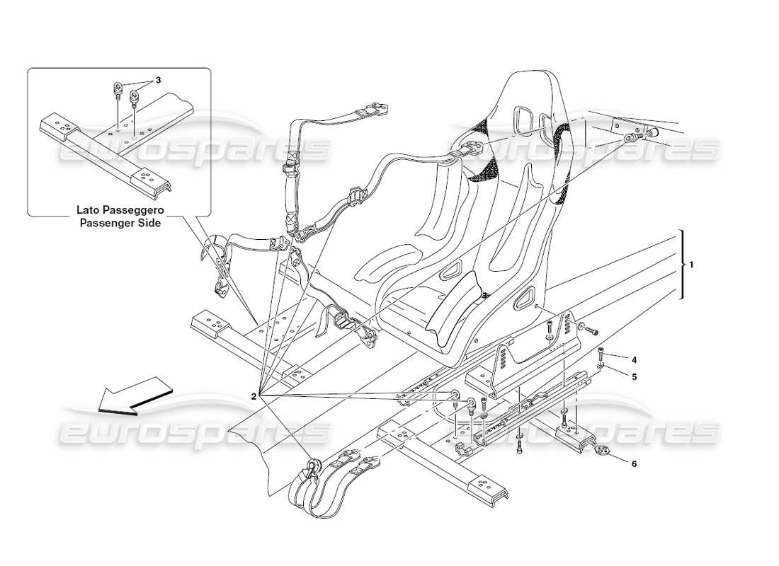 a part diagram from the Ferrari 430 Challenge (2006) parts catalogue