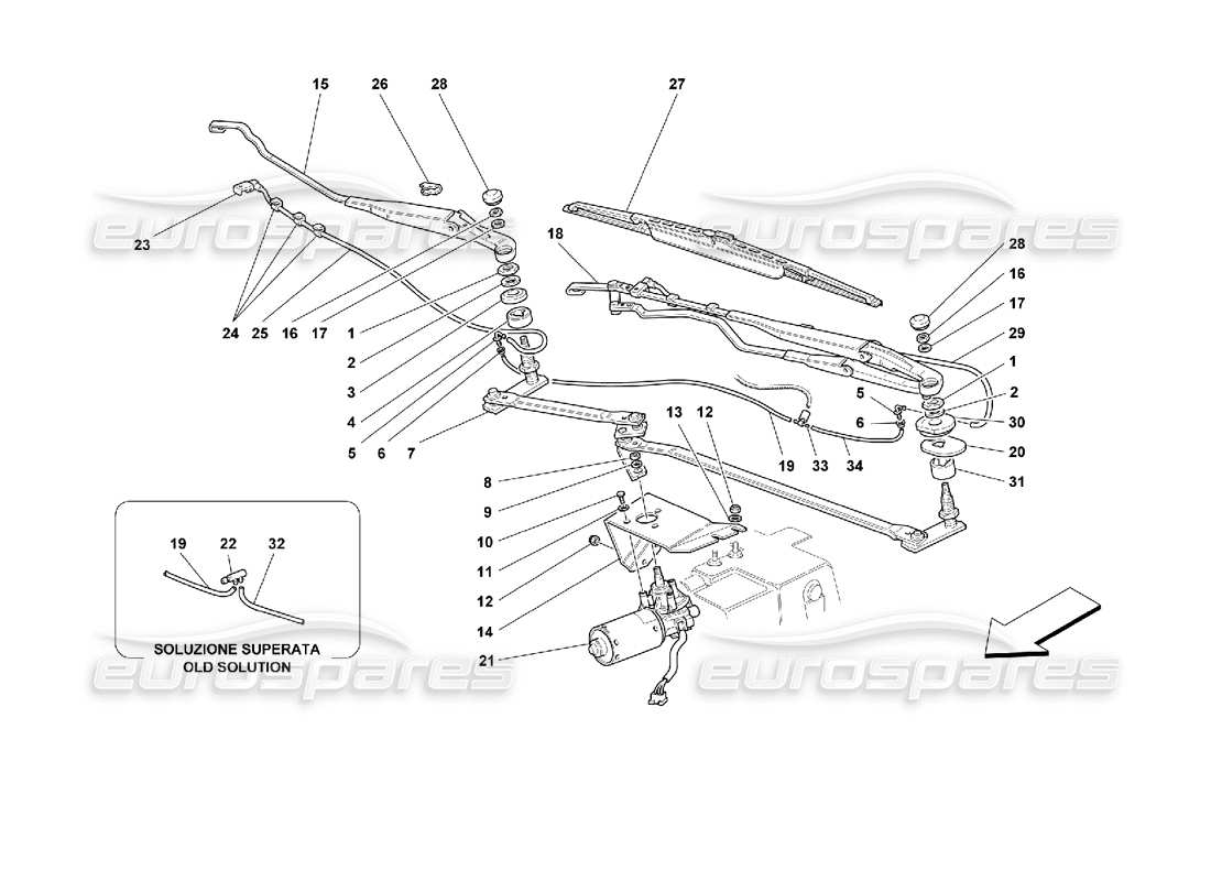 VIEW PARTS DIAGRAMS FROM THE FERRARI 355 PARTS CATALOGUE a part diagram from the ferrari 355 parts catalogue