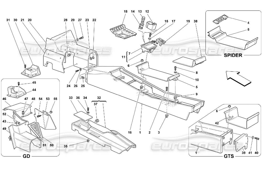 a part diagram from the ferrari 355 parts catalogue