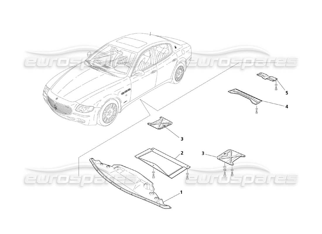 a part diagram from the maserati quattroporte m139 (2005-2013) parts catalogue