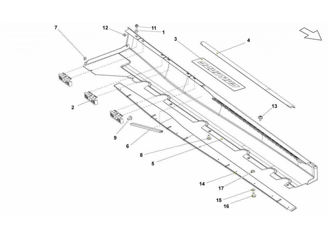 a part diagram from the Lamborghini Gallardo STS II SC parts catalogue
