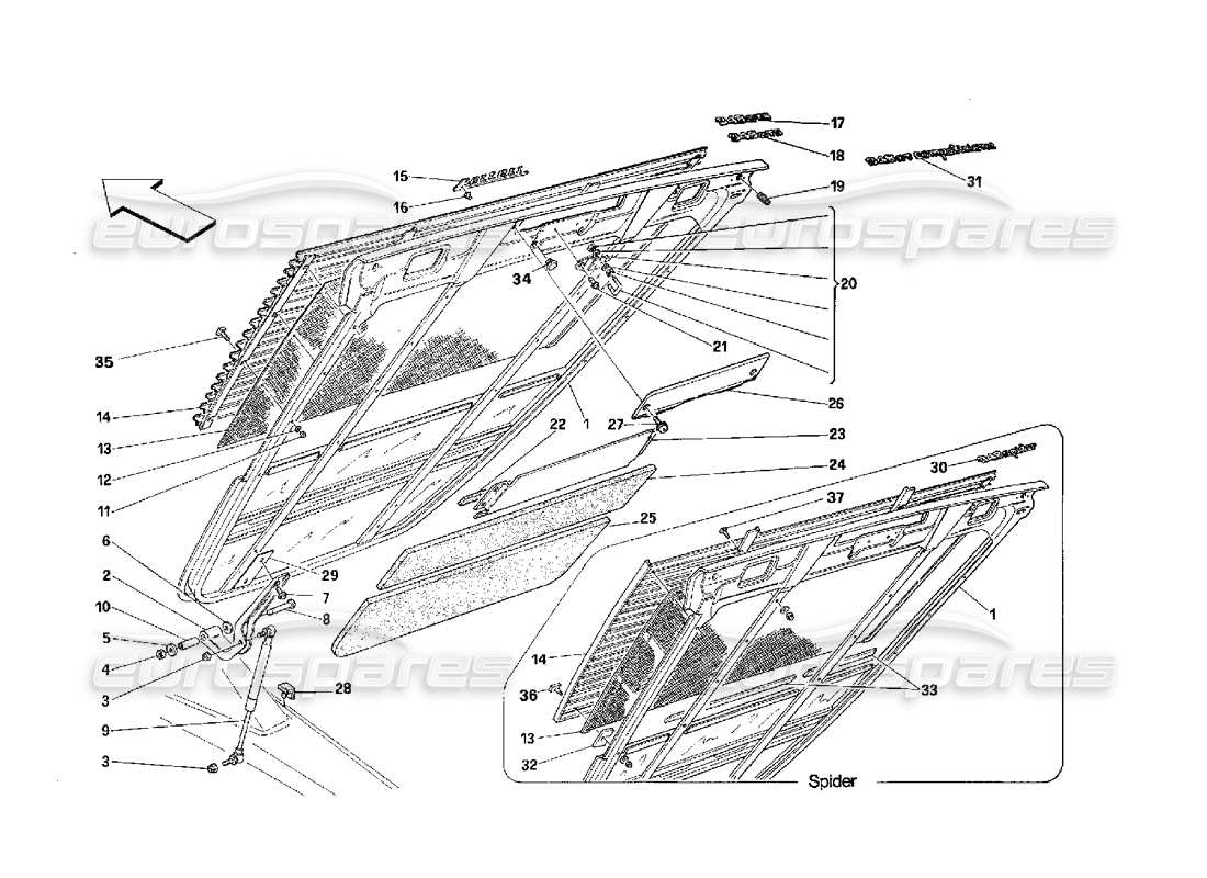 a part diagram from the ferrari 348 parts catalogue