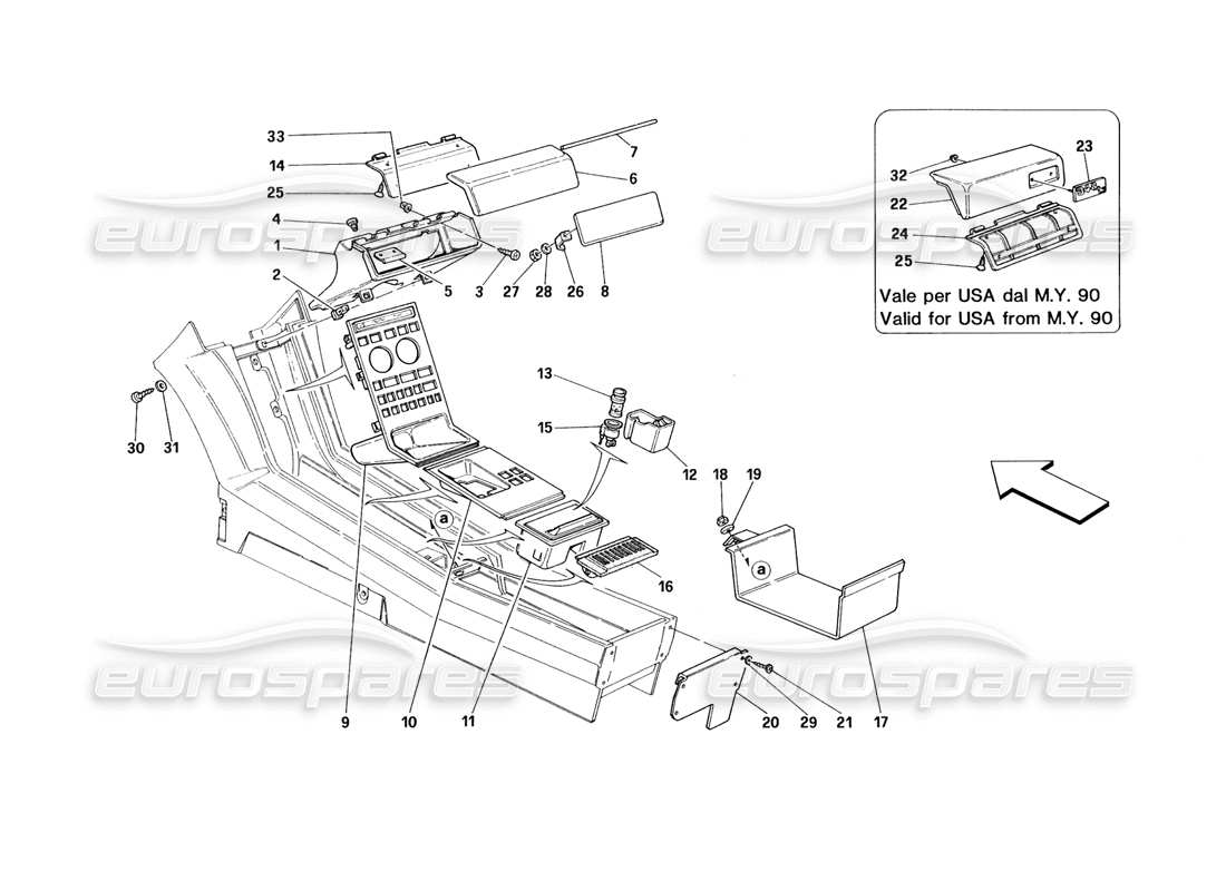VIEW PARTS DIAGRAMS FROM THE FERRARI 348 PARTS CATALOGUE a part diagram from the ferrari 348 parts catalogue