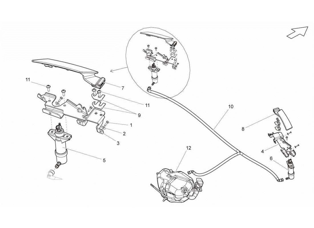 a part diagram from the lamborghini gallardo parts catalogue