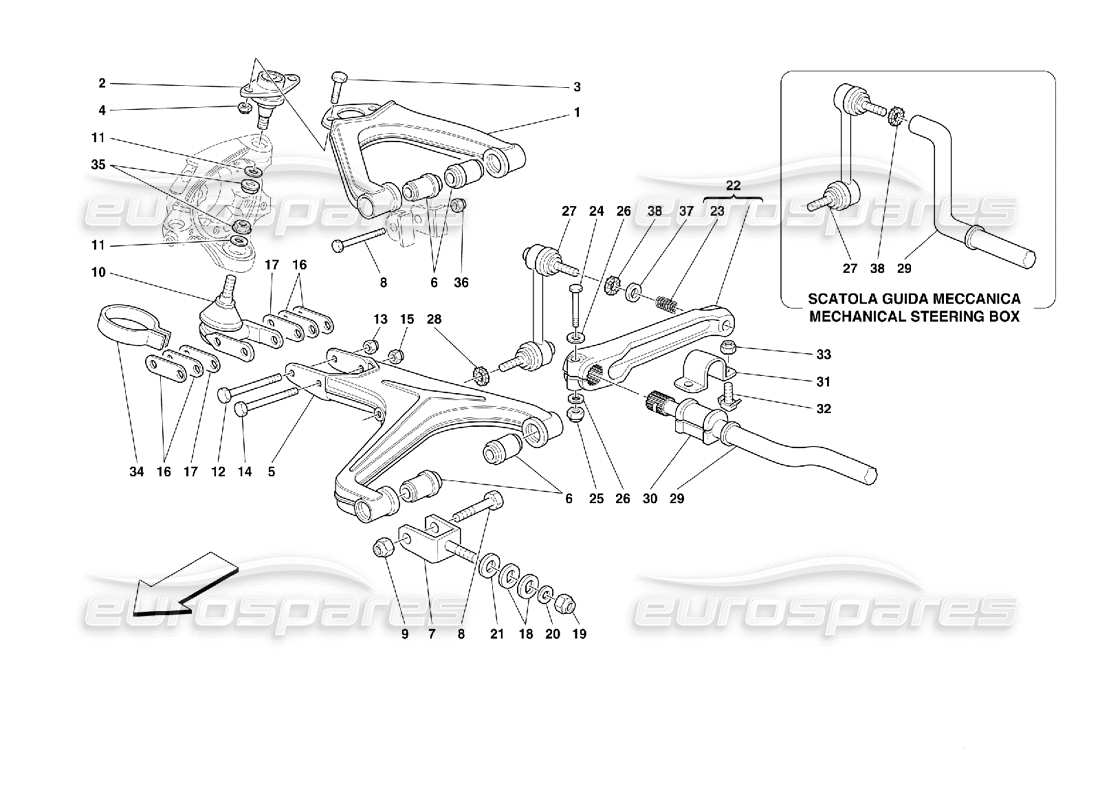 a part diagram from the ferrari 355 parts catalogue